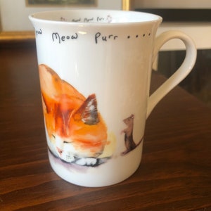 Meow Meow Purr Fine Bone China Mug