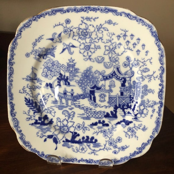 Vintage Royal Albert Blue Willow Salad Plate Etsy Canada