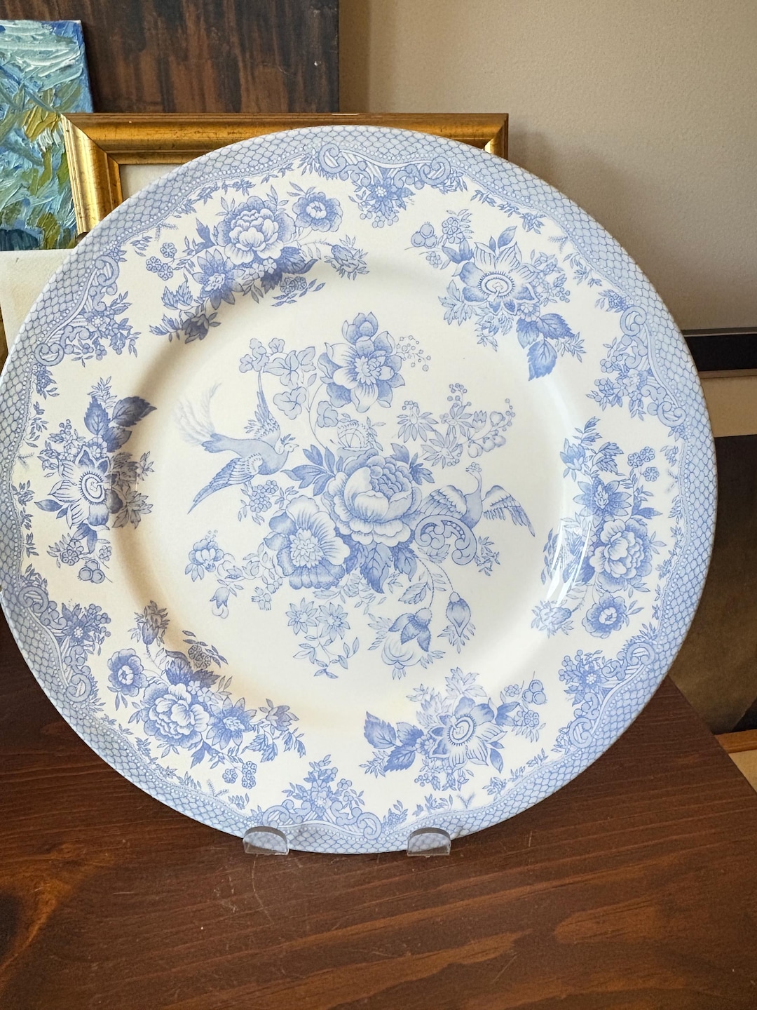 Royal Stafford Blue and White Birds Dinner Plate - Sold Separately