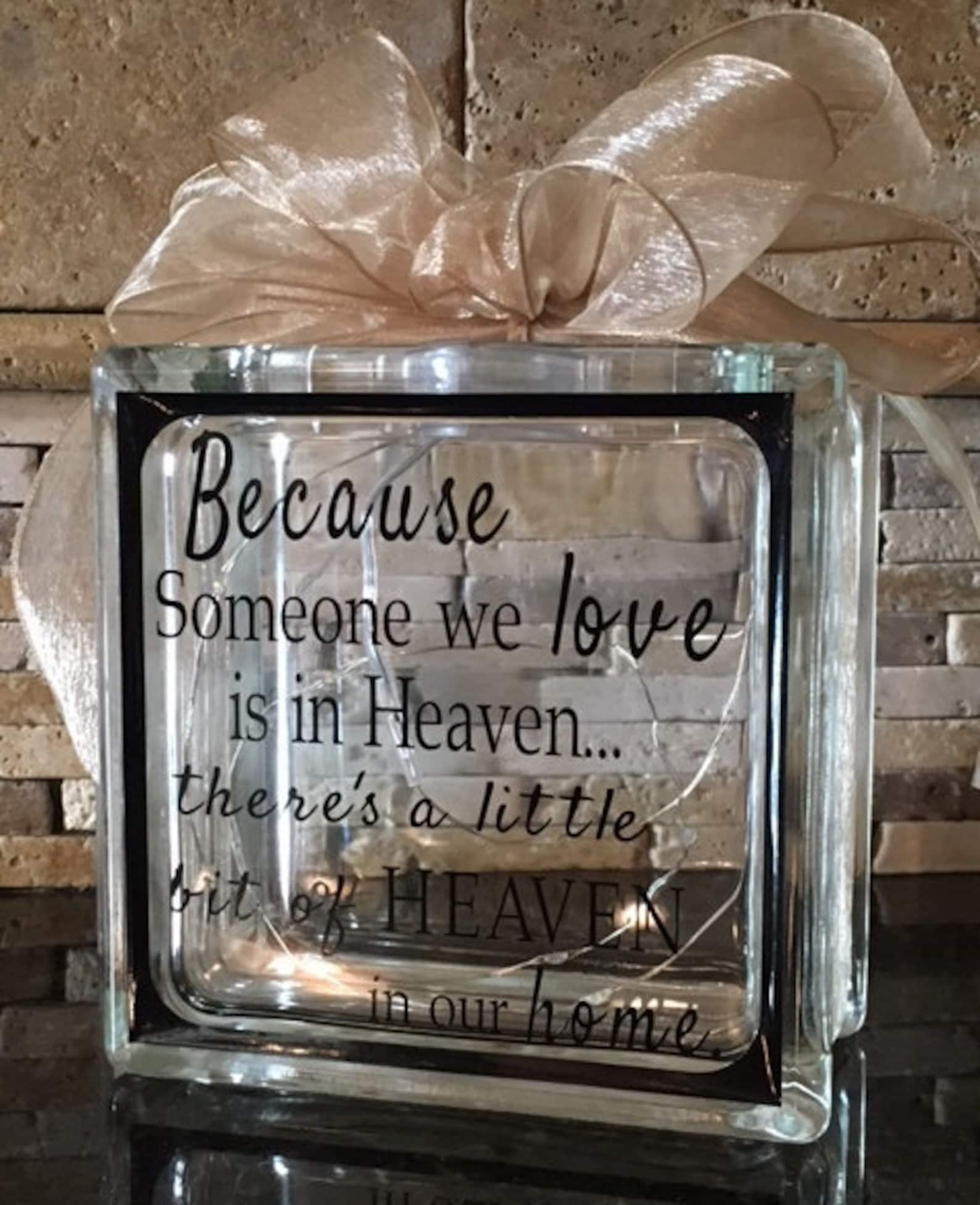 Lighted Glass Block, Battery, Glass Block Night Light, Gift for Her