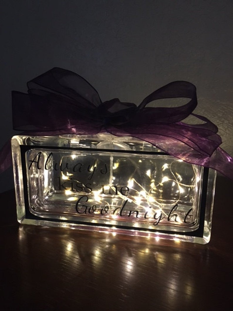 Lighted Glass Block, Battery, Glass Block Night Light, Glass Block