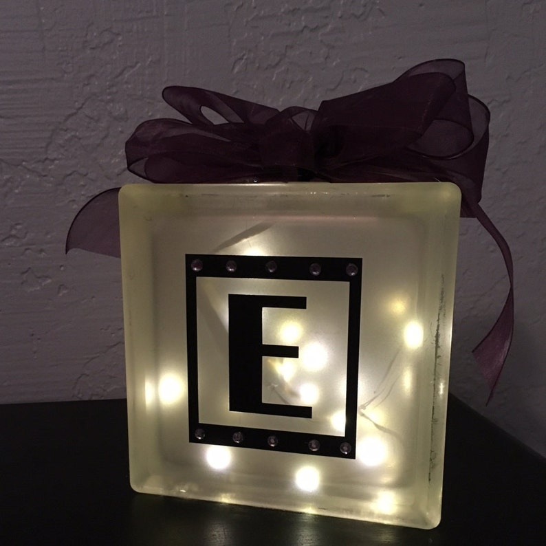 Lighted Glass Block Battery Glass Block Night Light Glass Etsy