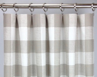 Buffalo Check Curtains Etsy