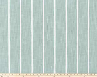 Pale Turquoise Striped Slub Rod Pocket Curtains Free Etsy