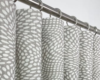 Wavy Dots Curtains - Blackout Cotton Lining Option, Scott Living Luxe Drapes, Custom Size