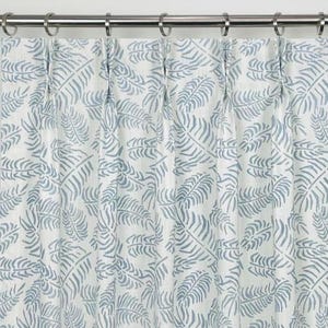 26&#39;&#39; 32&#39;&#39; 36&#39;&#39; Wide Presley Mist Slub Pinch Pleat Curtains - Double - French Pleat Blue Drapes - Custom Size -Linen Look  63 84 96 108 120