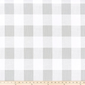 Gray Slub Buffalo Check Curtains - French Gray - Gray Gingham Drapes - Light Gray Curtains - Farmhouse Curtain - Grommets - 63 84 96 108 120