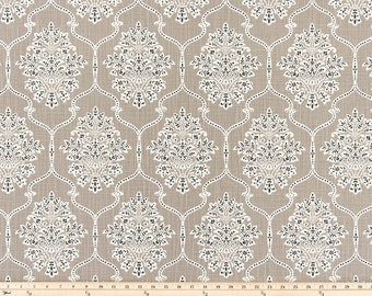 Taupe Slub Grommet Curtains - FREE SHIPPING - Dreamscape Ecru Slub - Damask Curtains - Grommets - 63 84 96 108 120