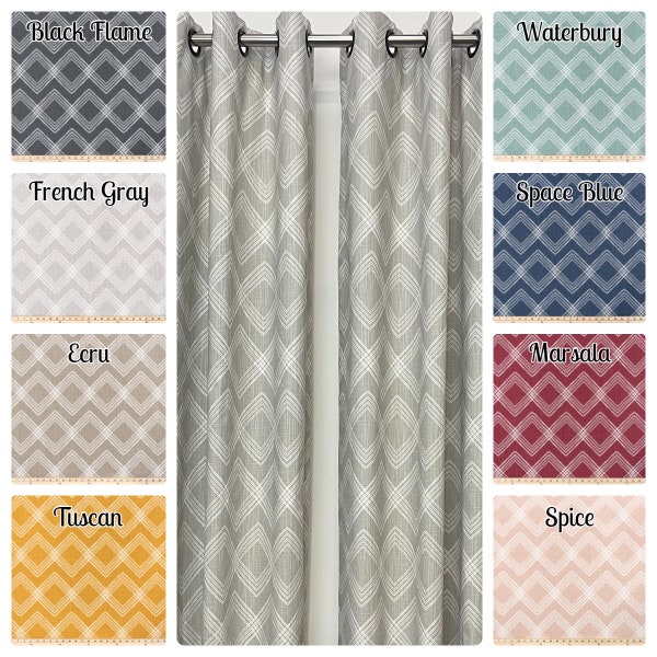 Zig Zag Curtains Etsy