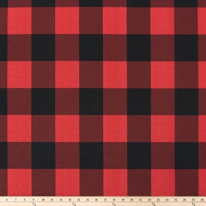 Red and Black Buffalo Check Rod-Pocket Curtains - Red Buffalo Plaid Curtains - Red and Black Gingham - Farmhouse Curtains - 63 84 96 108 120