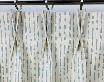 46" 52" Extra Wide-Ridge Fog Pinch Pleat Curtains Double-French-Euro Pleated Drapes-Scott Living-Custom Size-Blackout-Cotton Option