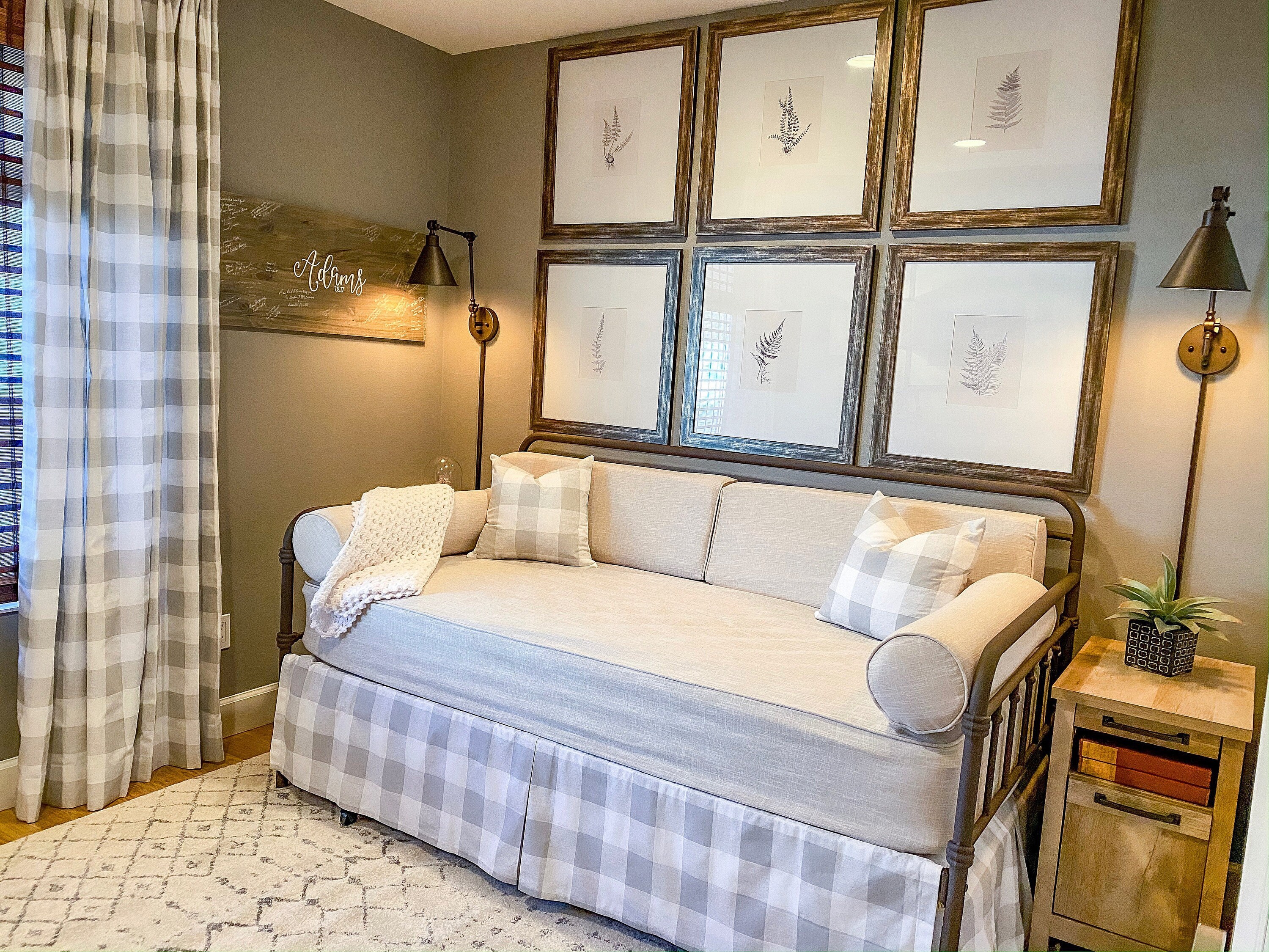 Light Gray Buffalo Check Curtains - French Gray Plaid - Gray Gingham Drapes - Light Gray Curtains - Farmhouse - Rod-Pocket -63 84 96 108 120