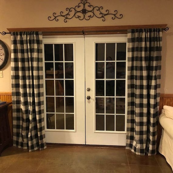Farmhouse buffalo check sale curtains