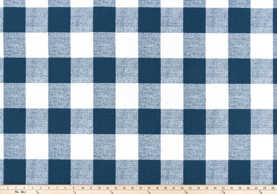 blue buffalo check pillow