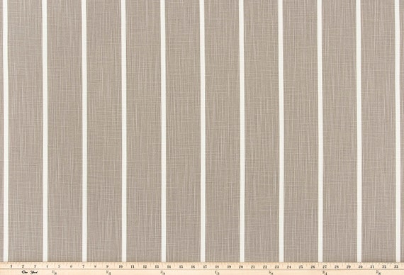 Taupe Striped Slub Grommet Curtains Free Shipping Etsy