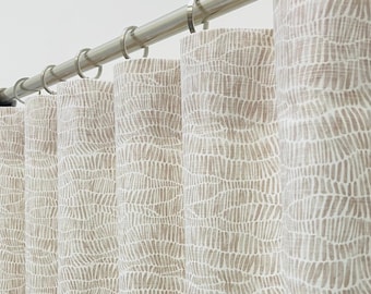 Dune Brooks Linen Look Curtains - Rod Pocket, Custom Size