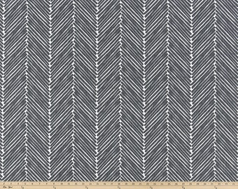 Dark Gray Rod-Pocket Curtains - Herringbone Curtains - Iron Grey Curtains - Living Room Curtains - Rod-Pocket - 63 - 84 - 96 - 108 - 120