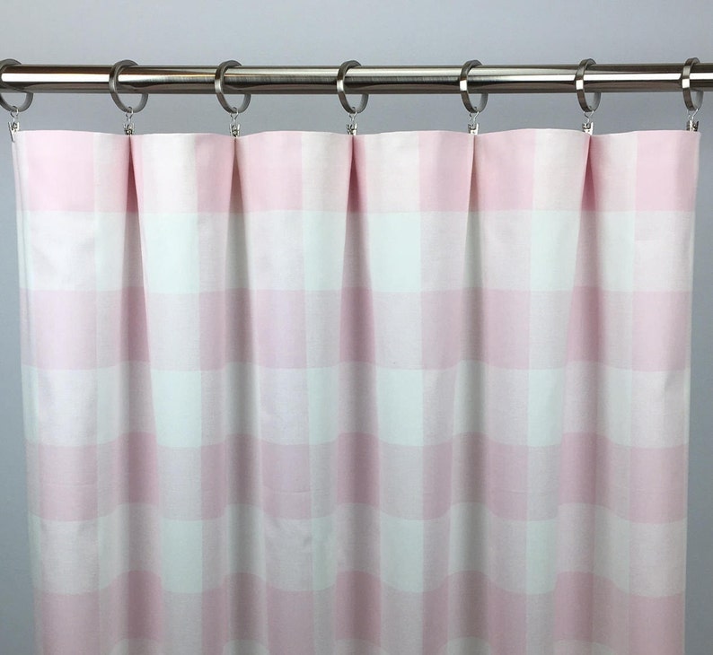 Pink Buffalo Check Curtains Free Plaid