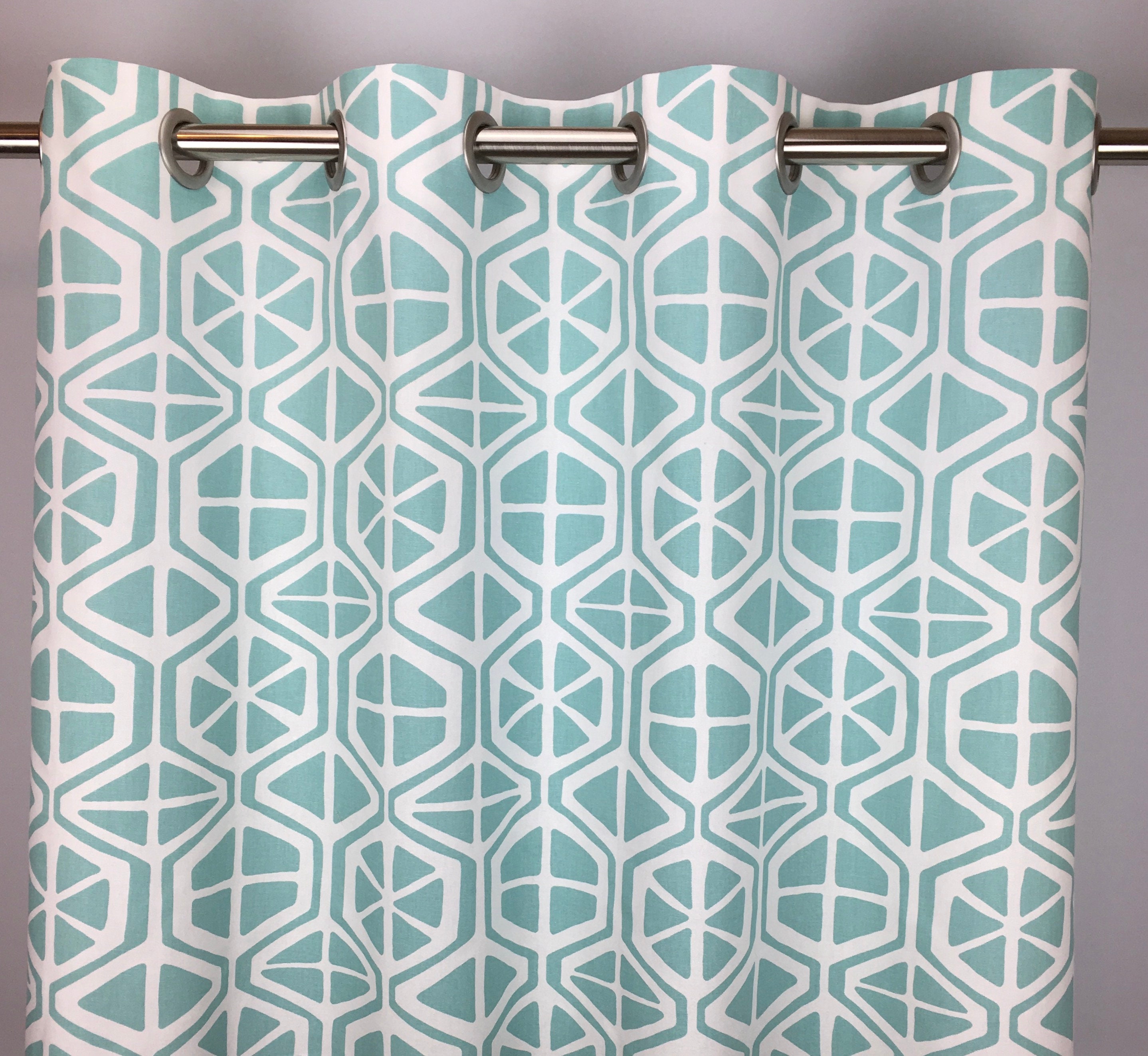 Aiden Canal Grommet Curtains Free Shipping Light Blue And Etsy