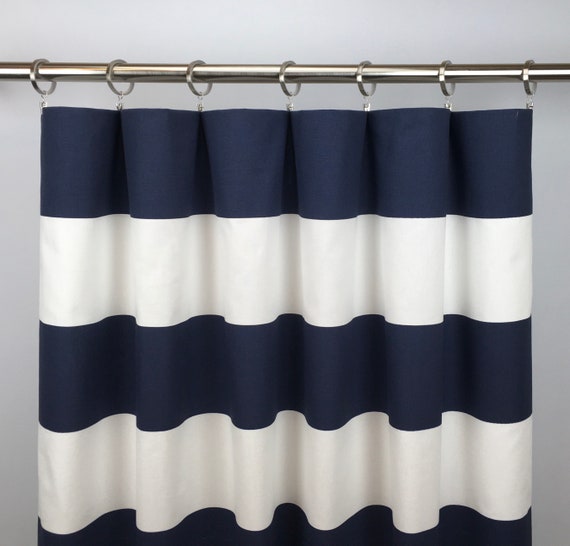 navy striped curtains 108