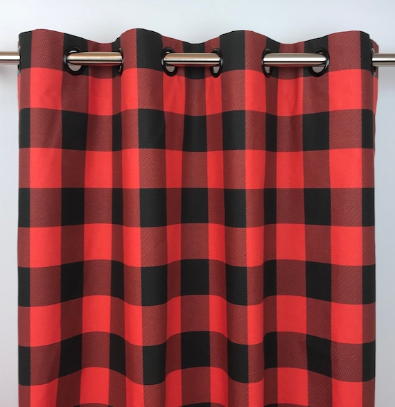 buffalo plaid curtains/amazon