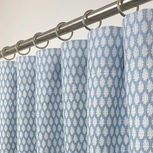 72&#39;&#39;- 100&#39;&#39; Extra Wide Curtains - Rod-Pocket Curtains - Blue-Green- Curtains - Blackout Curtains - Custom Size - Linen Look - 4 Colors
