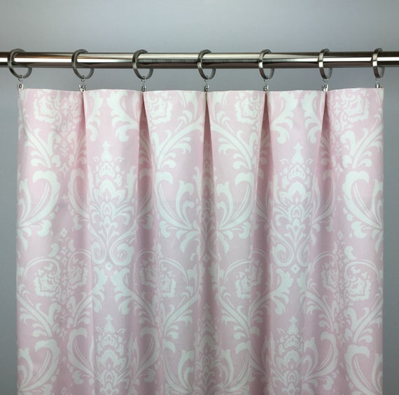 Pink Damask Curtains Free Light And White Bella Fl Rod Pocket 63 84 96 108 120