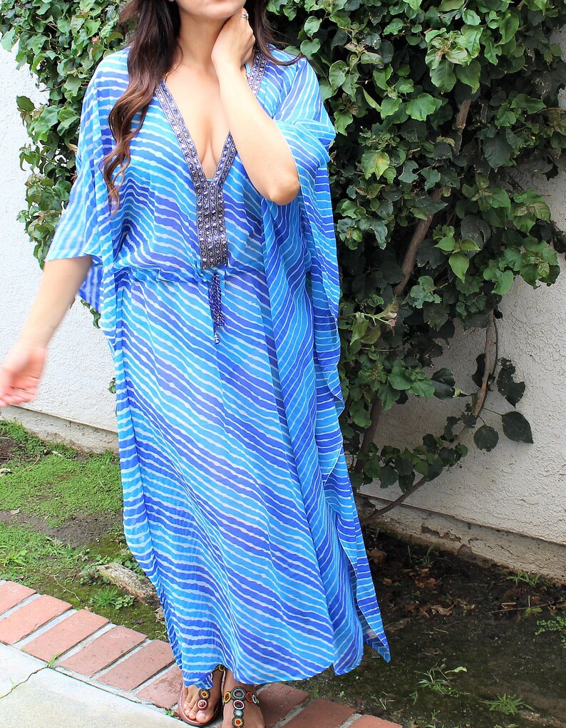 Kaftan, Long Beach Coverup, Beach Cover Ups, Swimsuit Coverups,shibori