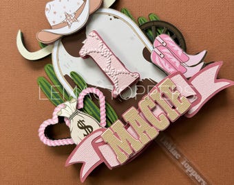 My first rodeo pink | Farm party | western birthday decorations | cowgirl decorations | cowgirl cake topper | rodeo Birthday Banners |