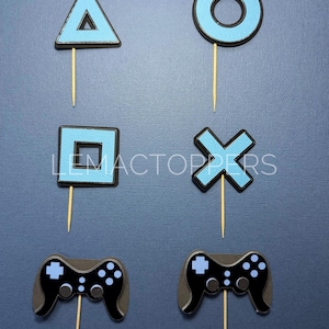 Gaming birthday party | game birthday | gaming controller cupcake topper | gamer Birthday Banners | level up cake topper | teenager party