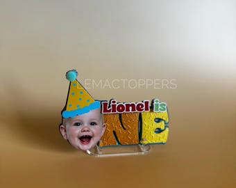 Personalised Name Cake Topper | Bright Fun Party Theme | Custom Birthday Cake Decoration | Kids Party Topper | Colourful Name Sign