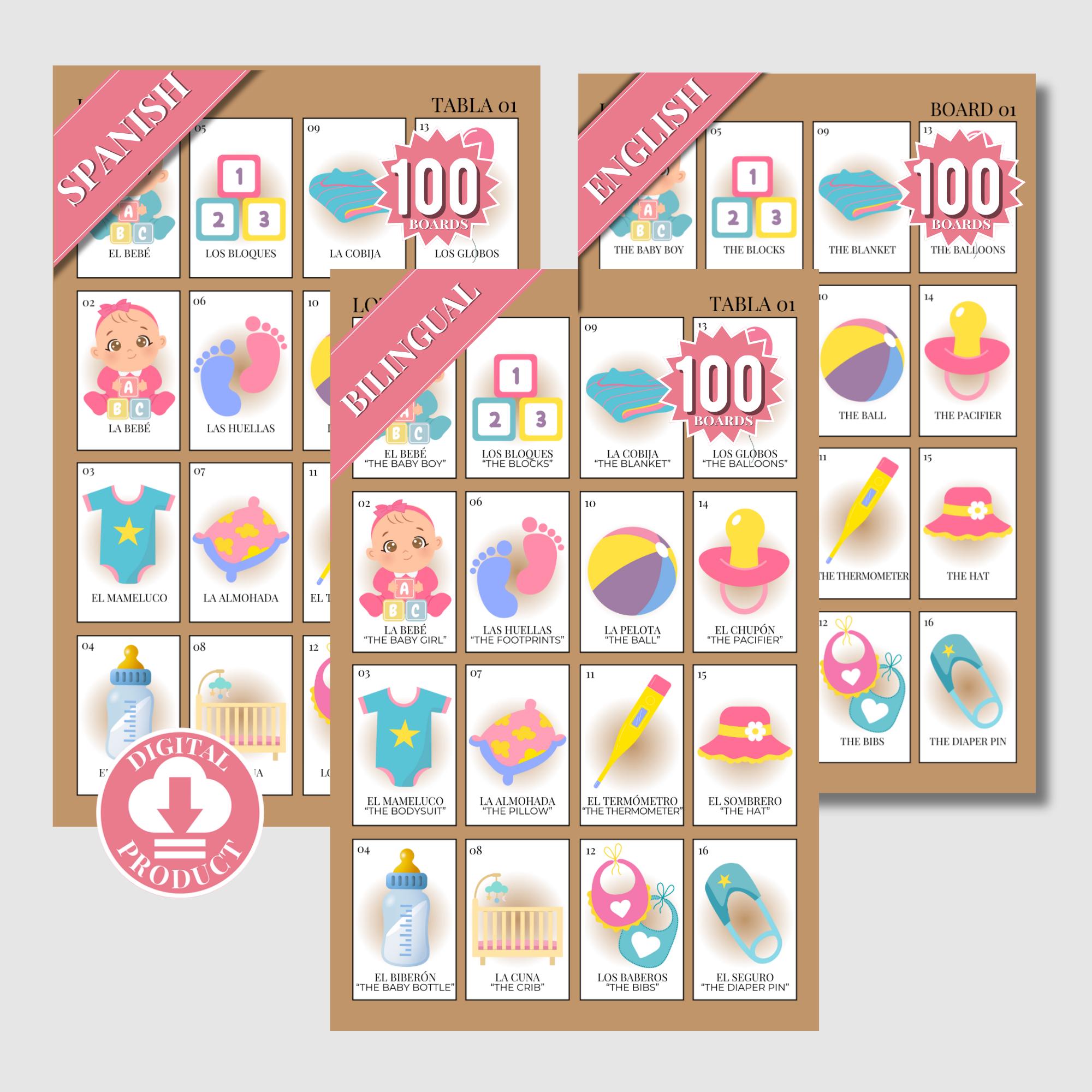 Spanish Baby Shower Prediction & Advice Cards - Set Of 24, Gender Neutral - View #10