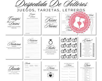 Despedida De Soltera Juegos Mega Bundle 03 - Juegos Para Boda - Gry na wieczór panieński w języku hiszpańskim - Ideas Para Despedida De Soltera Mixta