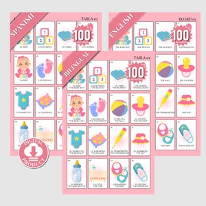 Baby Shower Game Bundle, Minimalist Baby Shower Games, Modern Baby Shower Games Pack, 100 Games, Fully Editable Download - Emelia Bundle
