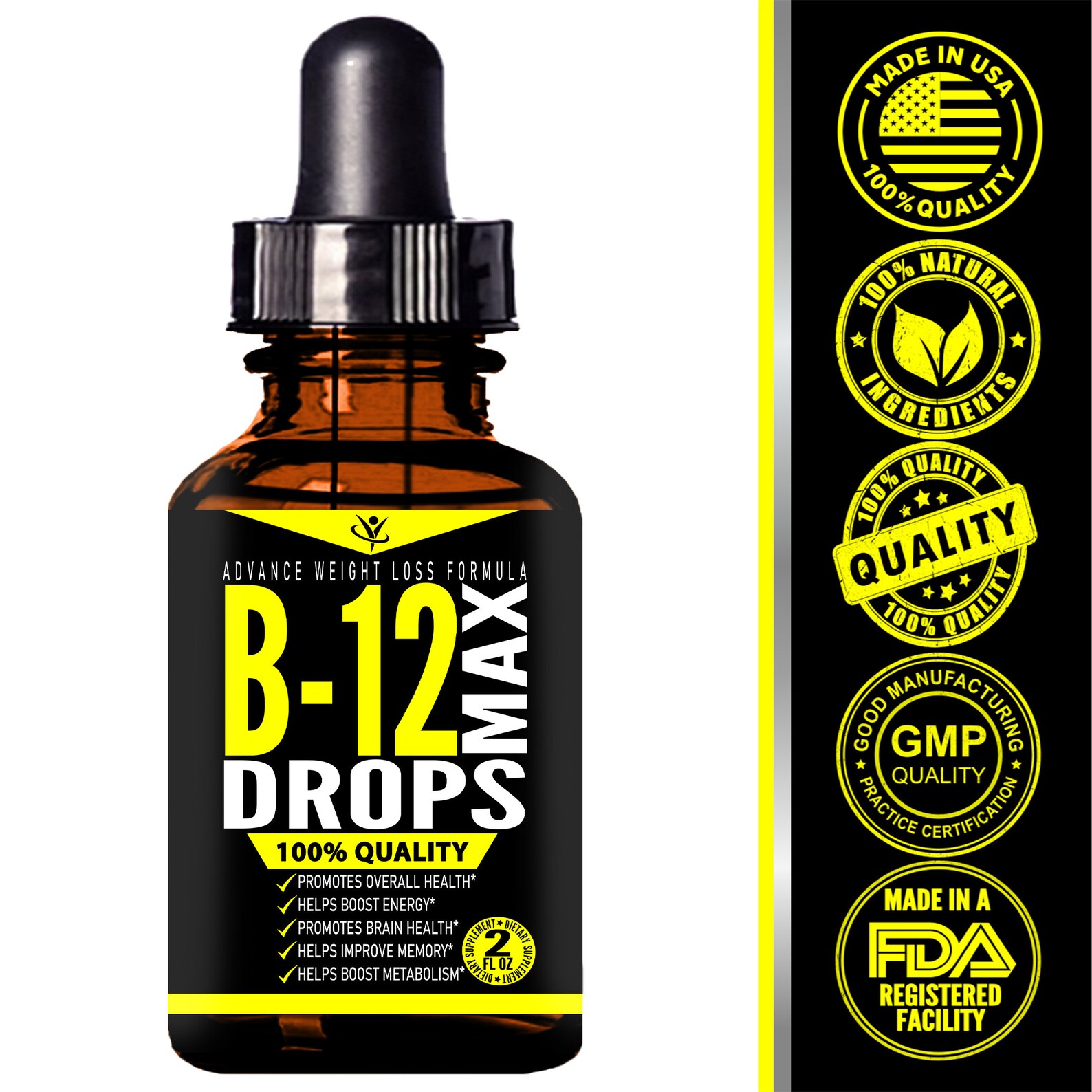 Vitamin B12 B12 Drops B12 Liquid Drops B12 Sublingual Drops B Etsy UK