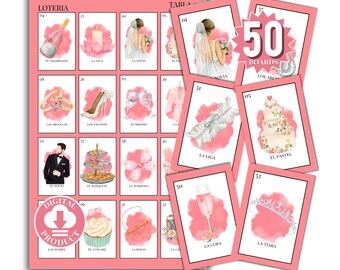 Despedida De Soltera Loteria Juegos 100 Tableros Juegos Para Boda ...