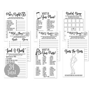 Jeux pour shower de mariage - EVJF - EVJF - Idées de shower de mariage - Jeux de shower de mariage - Shower de jeune mariée - Jeux de mariage
