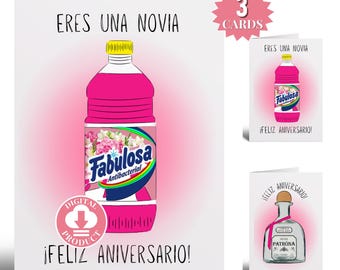 Aniversario Tarjetas De Aniversario Para Novia Esposa Regalos Para Novia Esposa - Anniversary Girlfriend Greeting Card For In Spanish Bundle