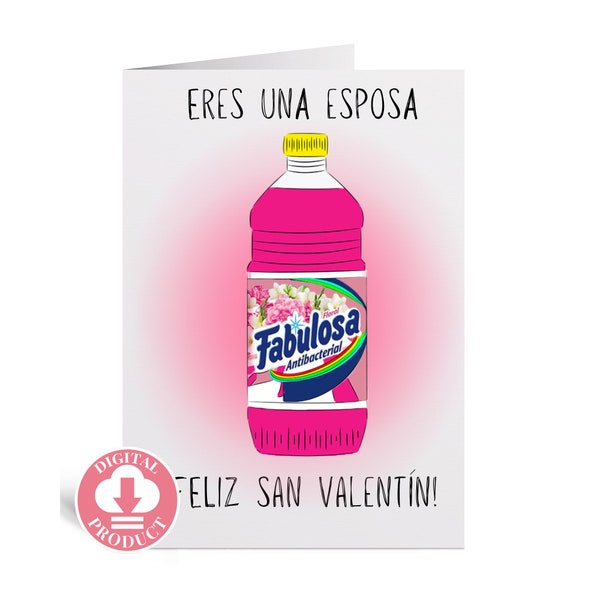 San Valentin - Tarjetas De San Valentin Para Esposa - Regalos Para Esposa En San Valentin - Carte de voeux Saint Valentin pour femme en espagnol