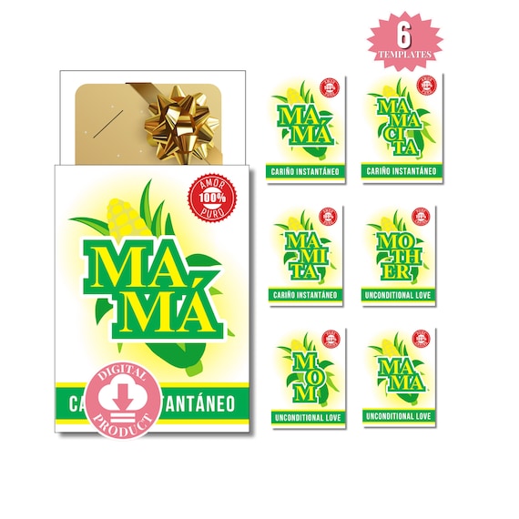 Regalos Para Dia De La Madres - Maseca 6 Templates  - Tarjetas Del Dia De La Madre - Regalos De Cumpleanos- Mother's Day Gift Card Holder