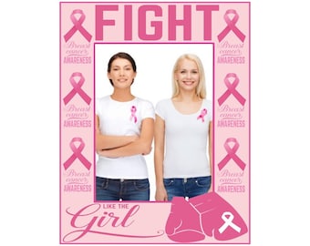 Brustkrebs-Aufklärungs-Merchandise - Fotostandrahmen - Brustkrebs-Überlebende Party - Fotorequisite - Pink Ribbons - Produkte - Digital