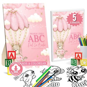Juegos Para Baby Shower | ABC Safari Coloring Book | Baby Shower Y Revelacion De Genero Decoraciones Regalos Ideas | In Spanish Book 5