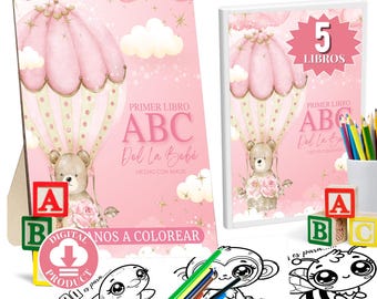 Juegos Para Baby Shower | ABC Safari Coloring Book | Baby Shower Y Revelacion De Genero Decoraciones Regalos Ideas | In Spanish Book 5