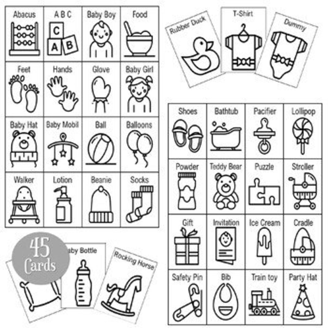 Baby Shower Games Printable Baby Shower Games Baby Shower Game Etsy