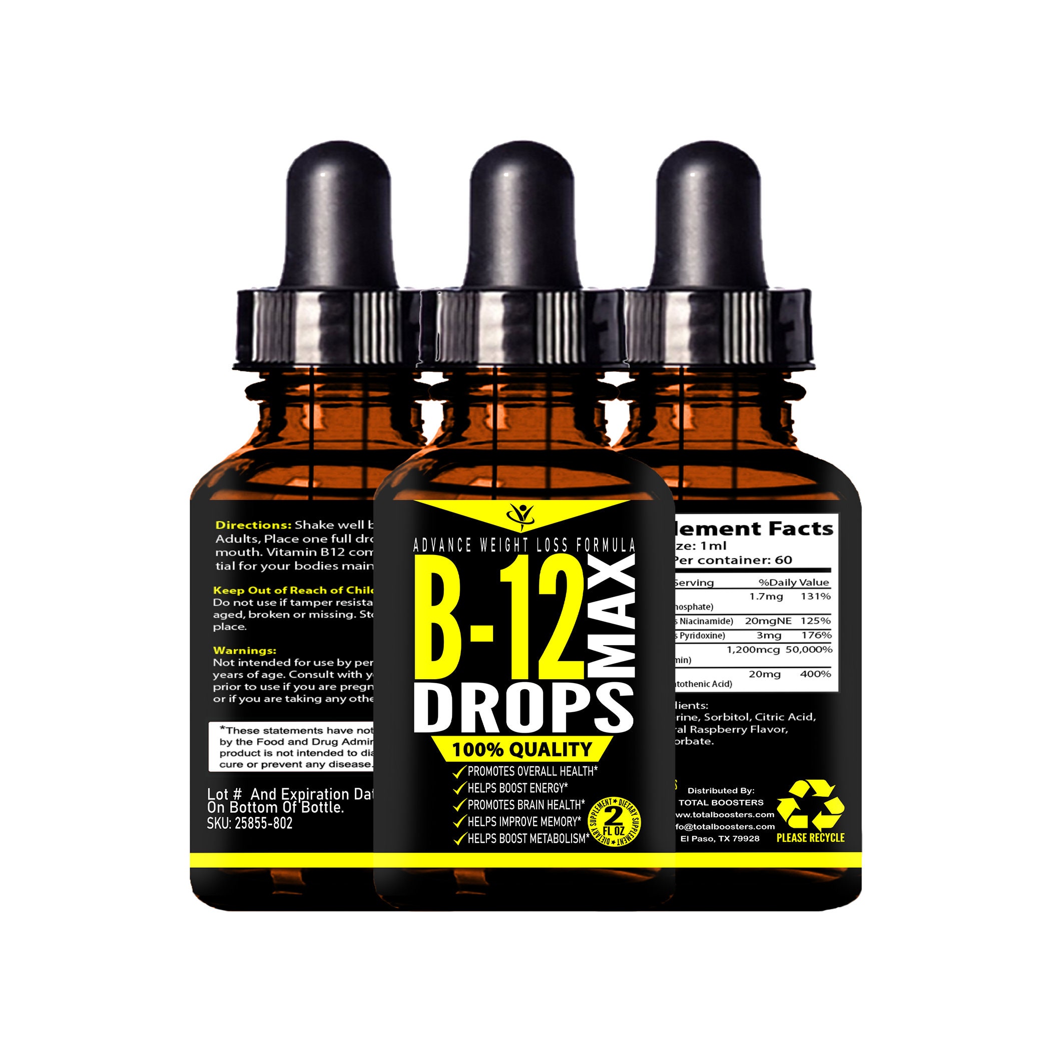 Vitamin B12 B12 Drops B12 Liquid Drops B12 Sublingual Drops B Etsy UK