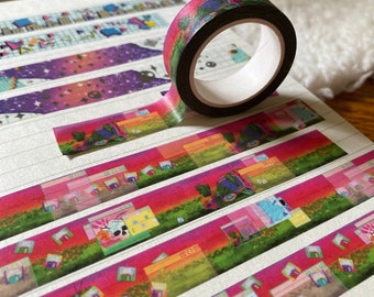 Unique and Colorful Washi Tape for Journaling - Original Artwork