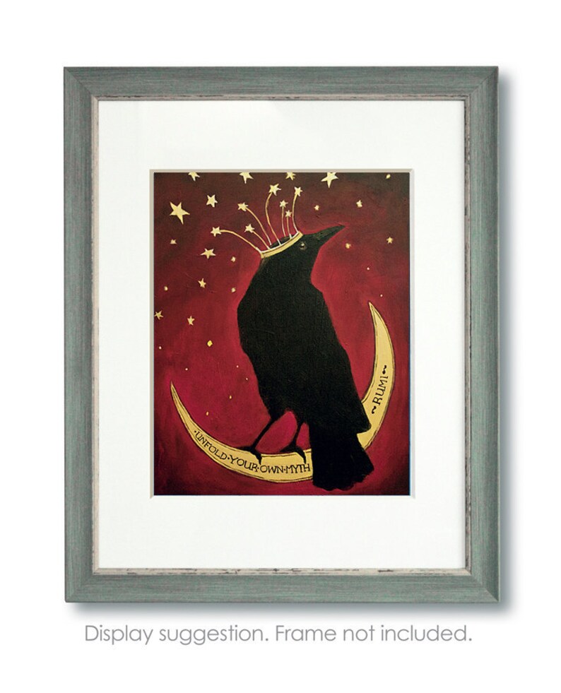 Unfold Your Own Myth Print of Original Rumi Quote Art Etsy