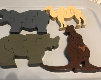 Zoo Animal Puzzles Set of 4