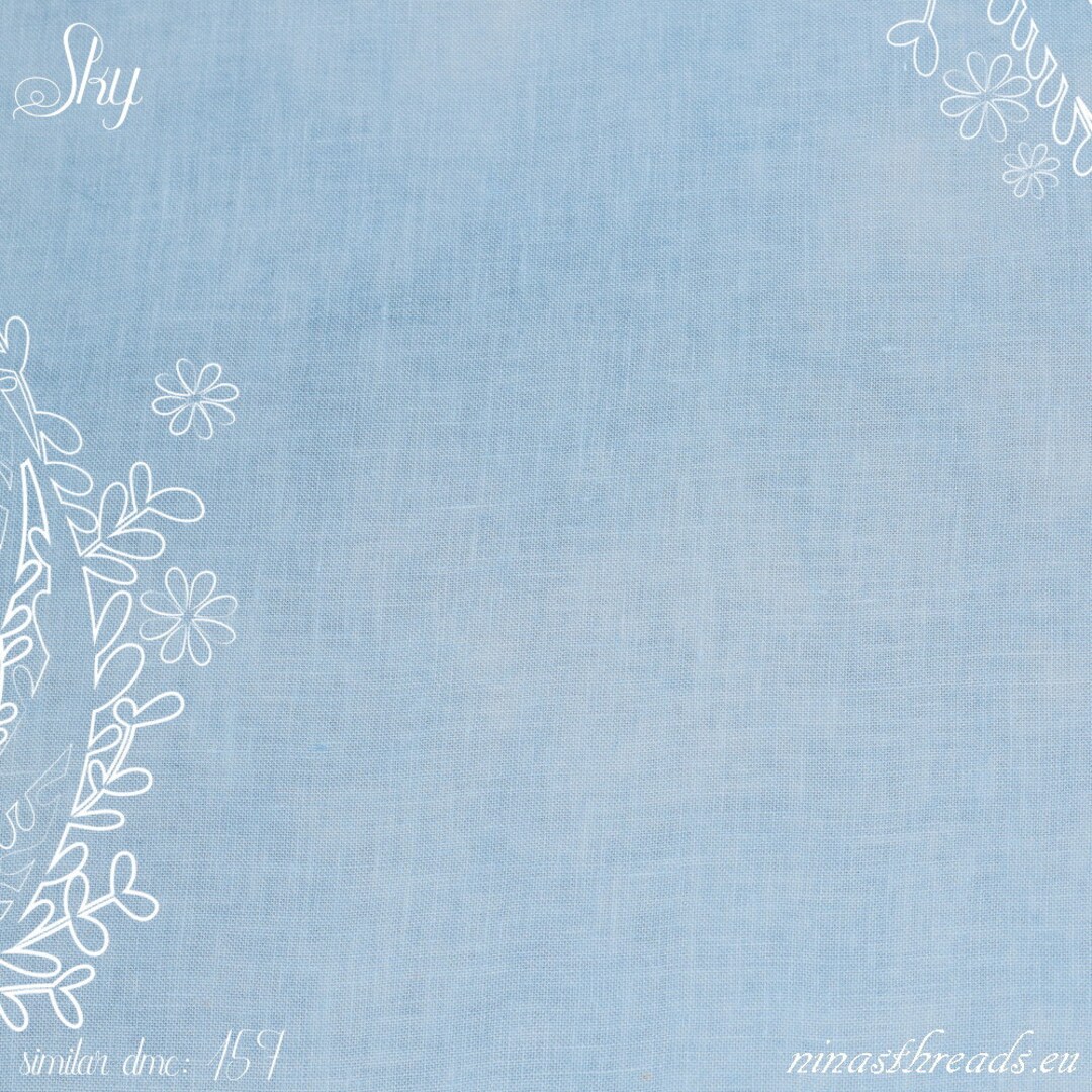 40ct SKY Blue Hand Dyed Linen for Embroidery Broderie Etsy