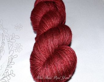 SILENTO - Red Riding Hood OOAK - hand dyed yarn, blend of merino wool, mulberry silk and yak
